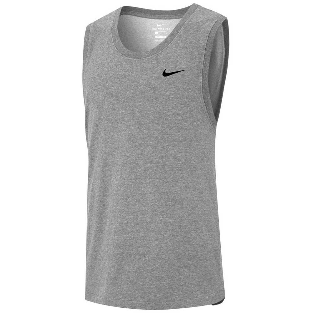 Nike Dri Fit Solid Sleeveless T-shirt Gris S / Tall Homme