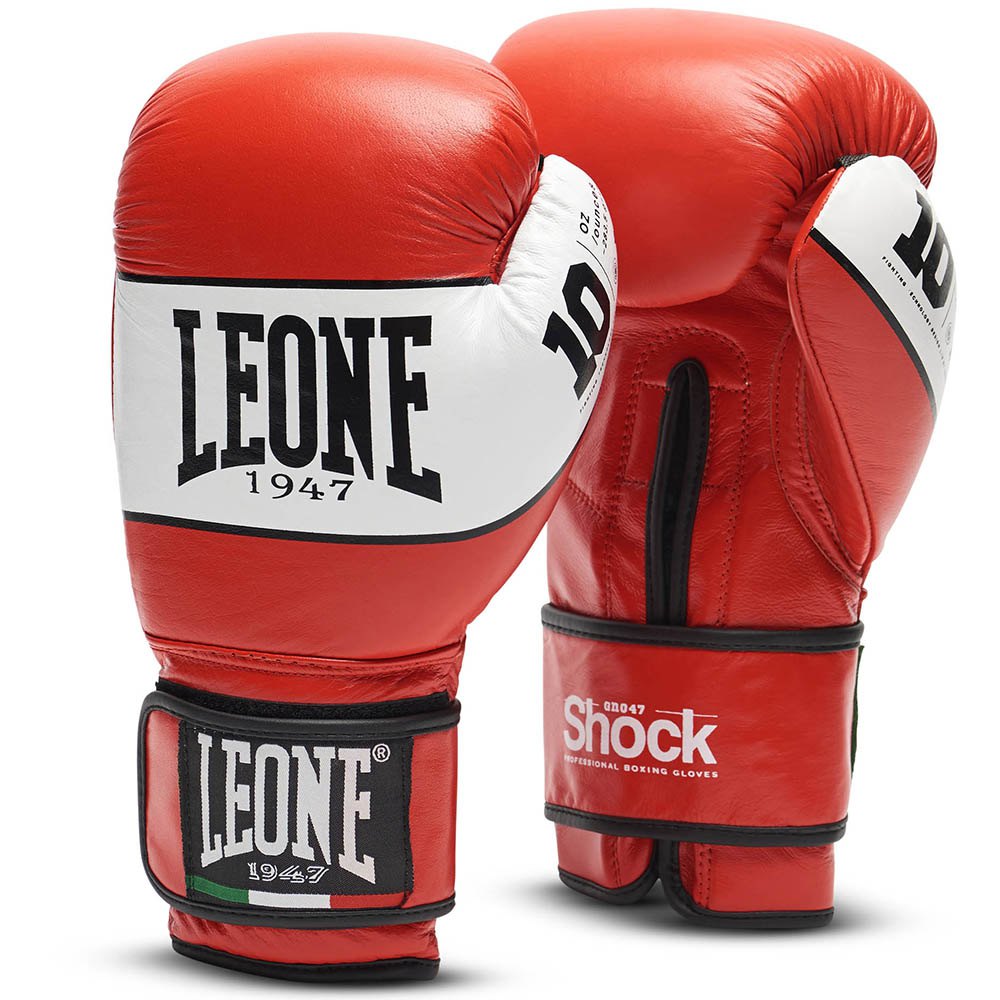 Leone1947 Shock Combat Gloves Rouge 10 Oz