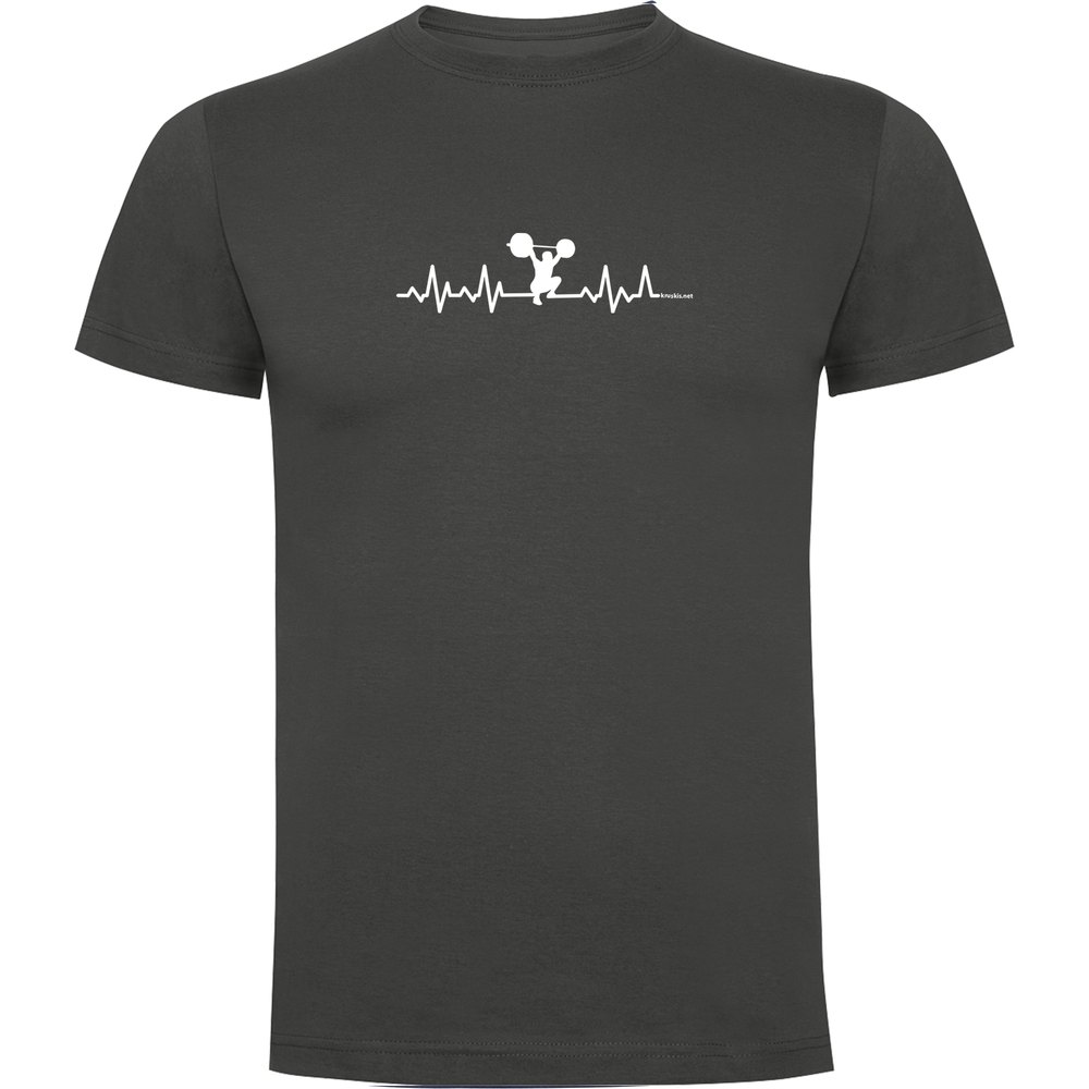 Kruskis Fitness Heartbeat Short Sleeve T-shirt Gris 3XL Homme