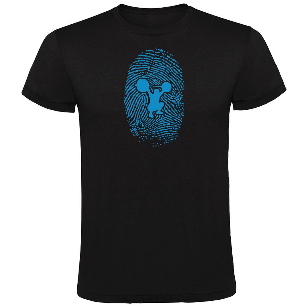 Kruskis Fitness Fingerprint Short Sleeve T-shirt Noir 3XL Homme