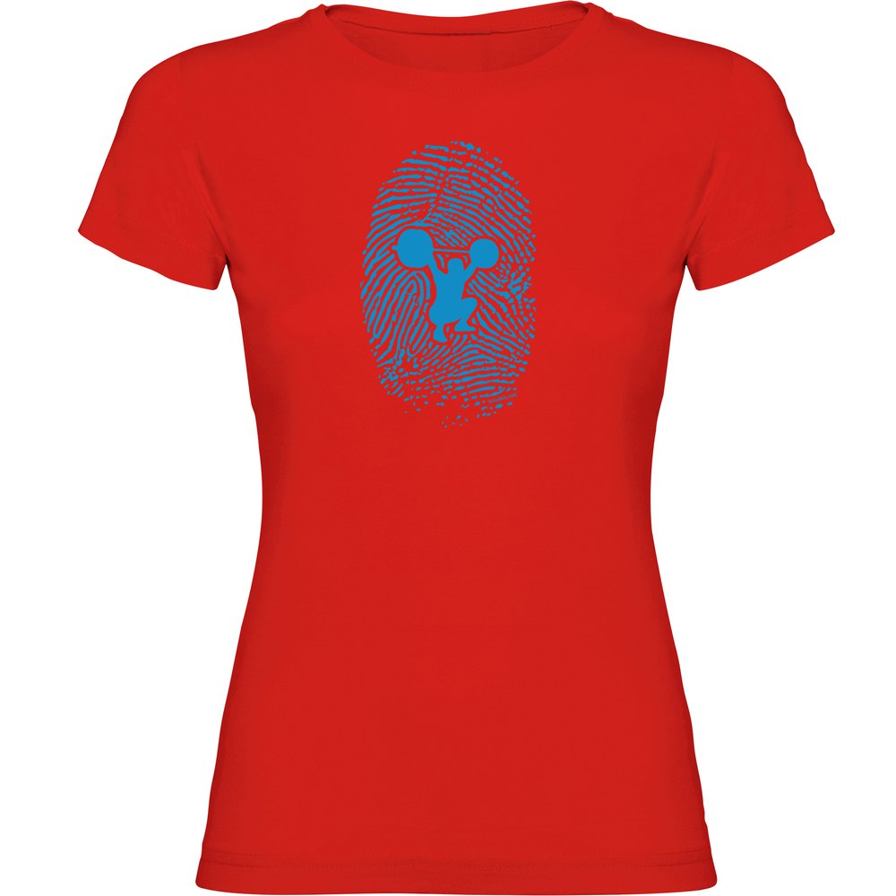 Kruskis Fitness Fingerprint Short Sleeve T-shirt Rouge 2XL Femme