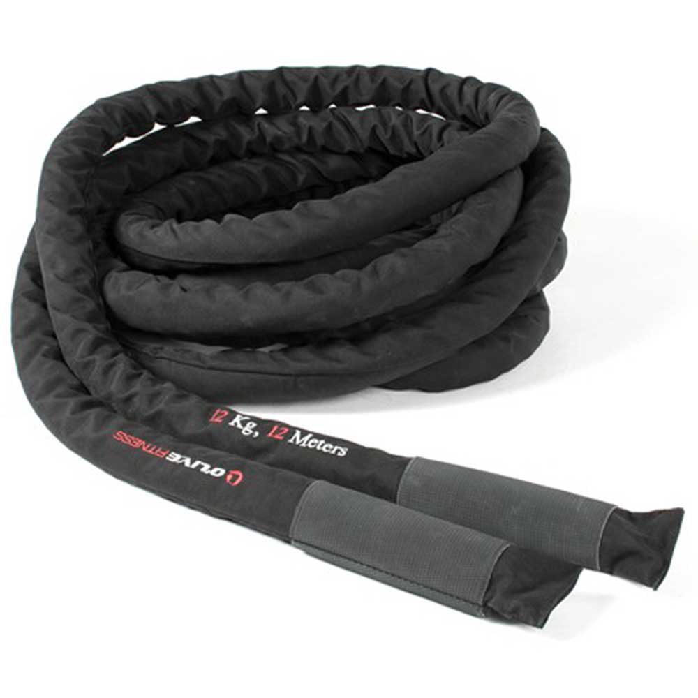 Olive Battle Rope With Nylon Cover 12 M Noir 12 kg