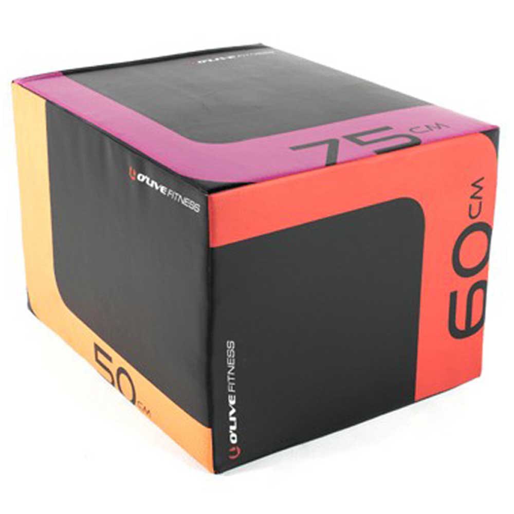 Olive Soft Adjustable Plyometric Box 60x50x75 cm Black