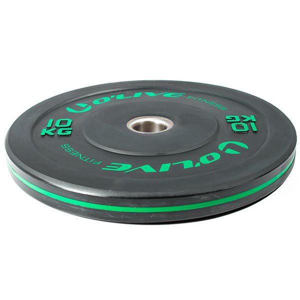Olive Olympic Bumper Discs 10 Kg Noir 10 kg