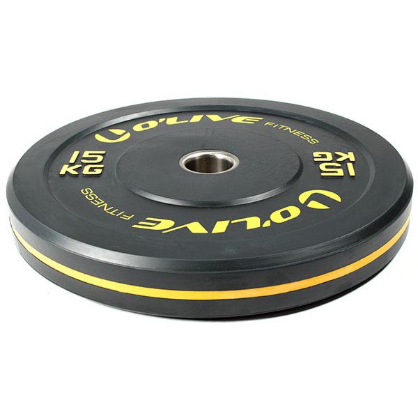 Olive Olympic Bumper Discs 15 Kg Noir 15 kg