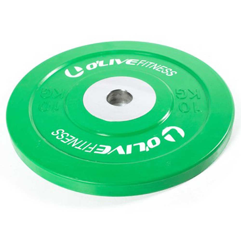 Olive Olympic Competition Bumper Plate 10 Kg Vert 10 kg