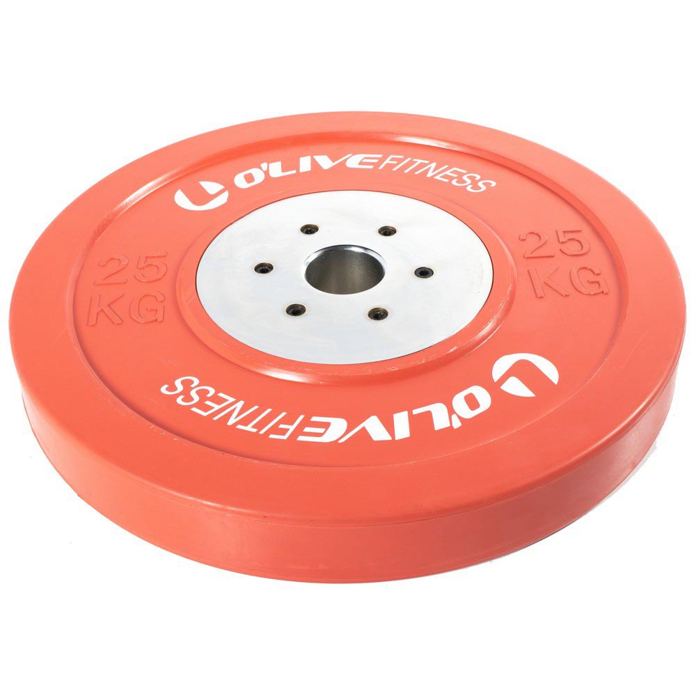 Olive Olympic Competition Bumper Plate 25 Kg 25 kg Red