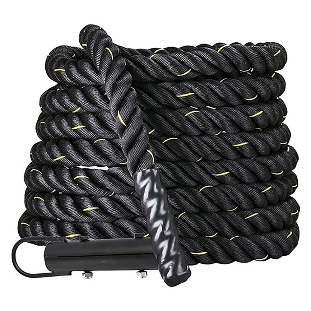 Softee Functional Battle Rope With Hook 9 m Black