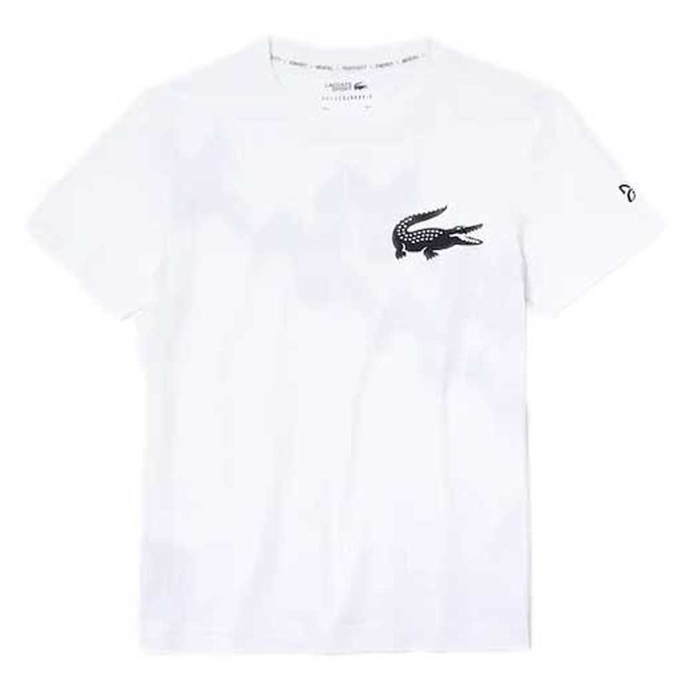 Lacoste T-shirt à Manches Courtes Sport X Novak Djokovic Breathable 2XL White / Navy Blue / Navy Blue