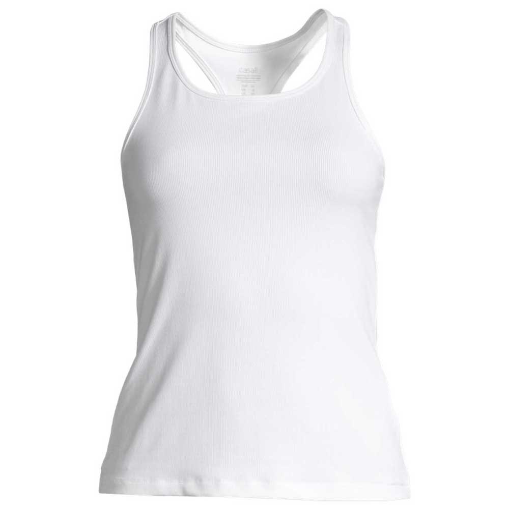 Casall Classic Rib Sleeveless T-shirt Blanc 40 Femme