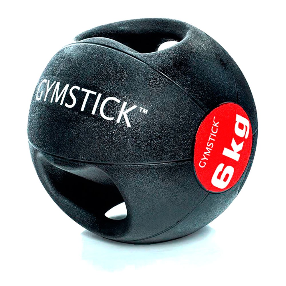 Gymstick Médecine Ball En Caoutchouc Avec Poignées 6kg 6 kg Black