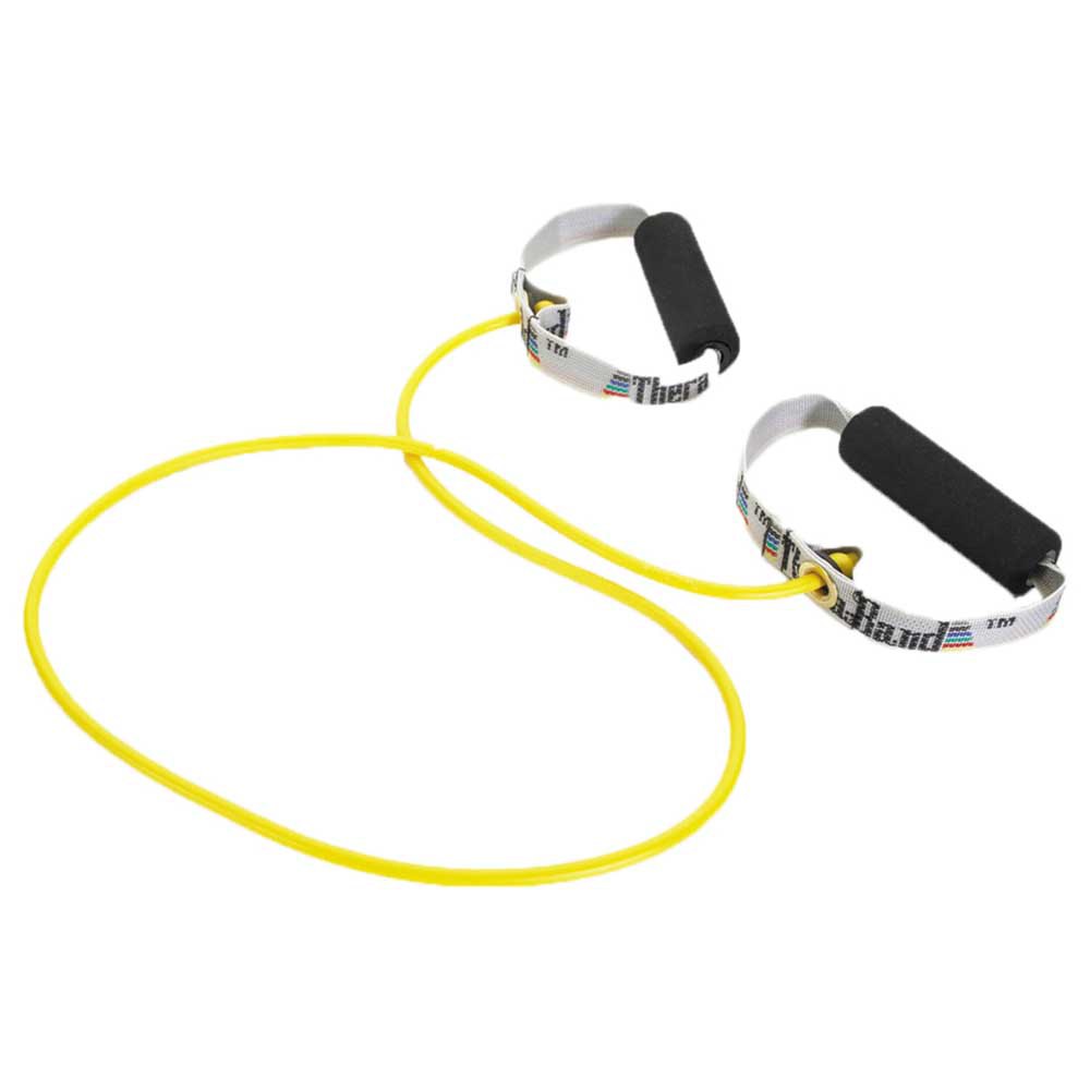 Theraband Tubing With Handles Soft 140 cm Yellow
