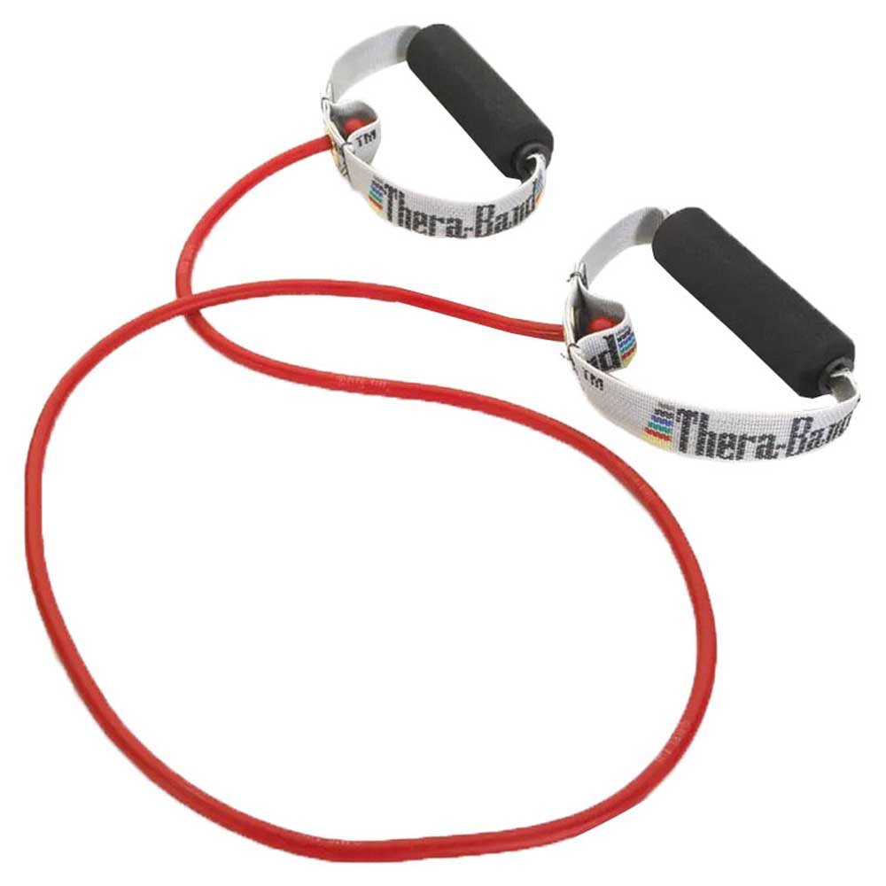 Theraband Tubing With Handles Medium Rouge 140 cm