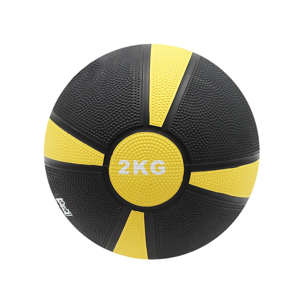 Softee Médecine Ball Texturée 2kg 2 kg Black / Yellow