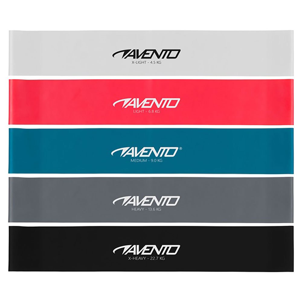 Avento Latex Resistance Band Set One Size Multicolour