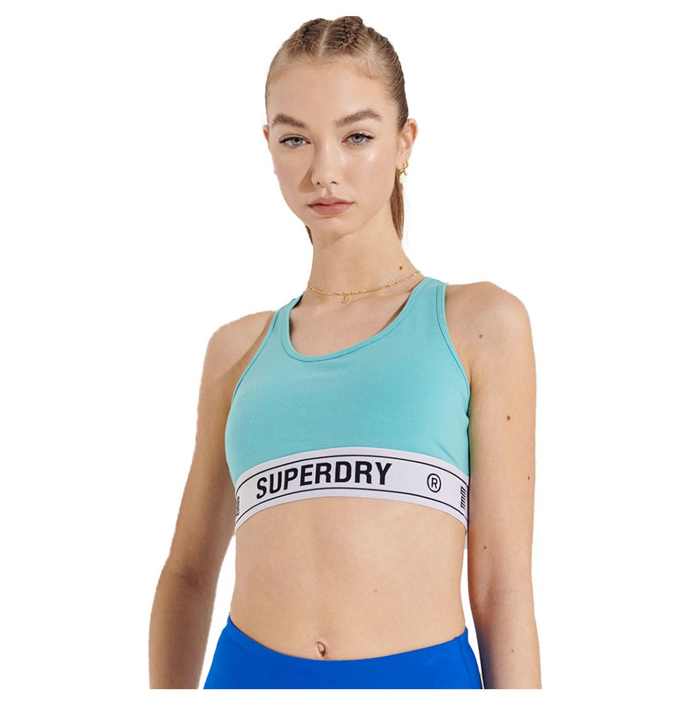 Superdry Active Lifestyle Crop Sports Bra Bleu XS Femme