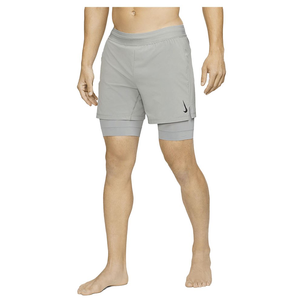 Nike Yoga Dri-fit Active 2 In 1 Short Pants Gris L / Tall Homme