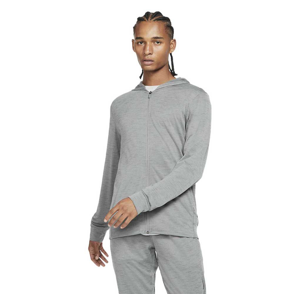 Nike Yoga Dri-fit Full Zip Sweatshirt Gris S / Tall Homme