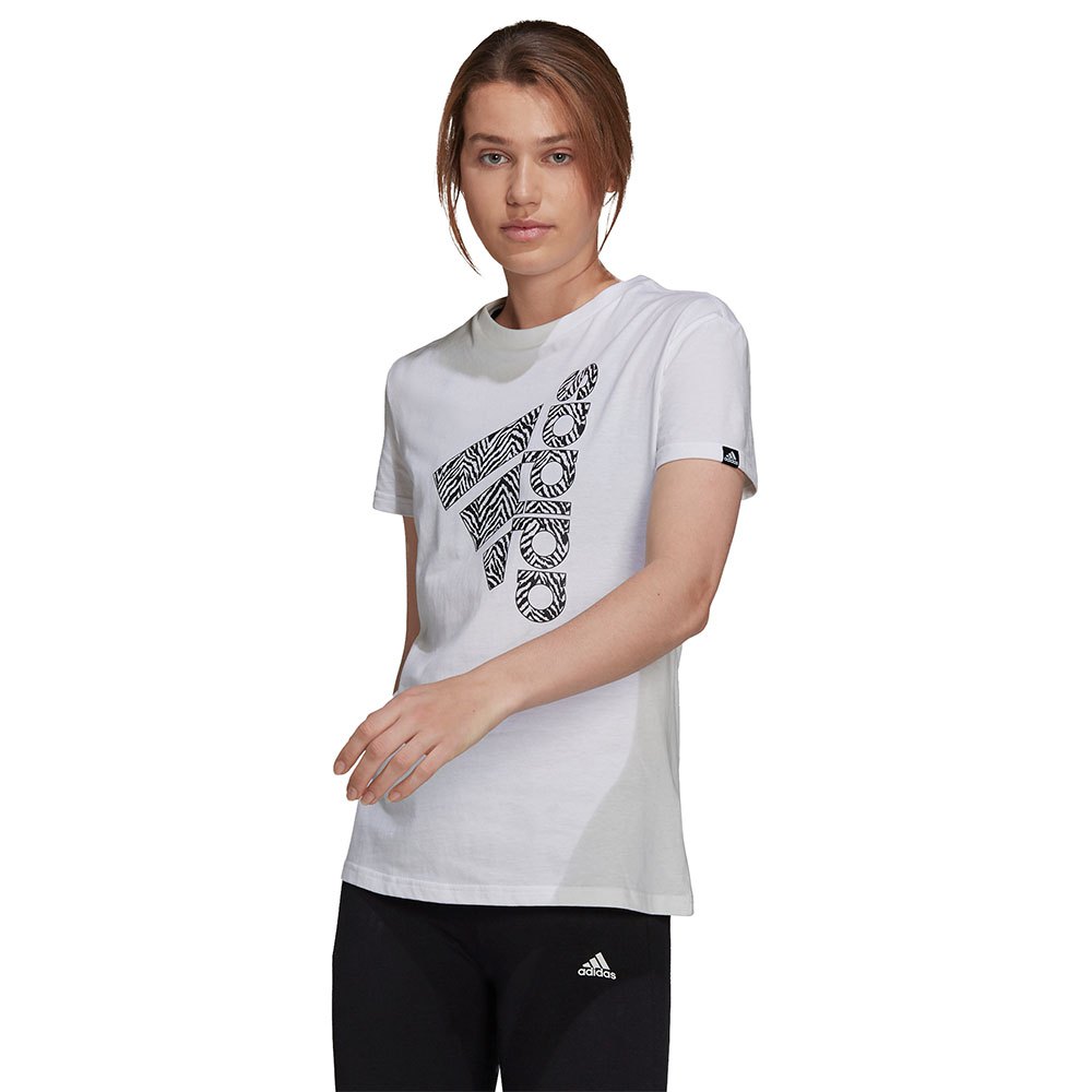 Adidas Vertical Zebra Print Shirt Blanc XS