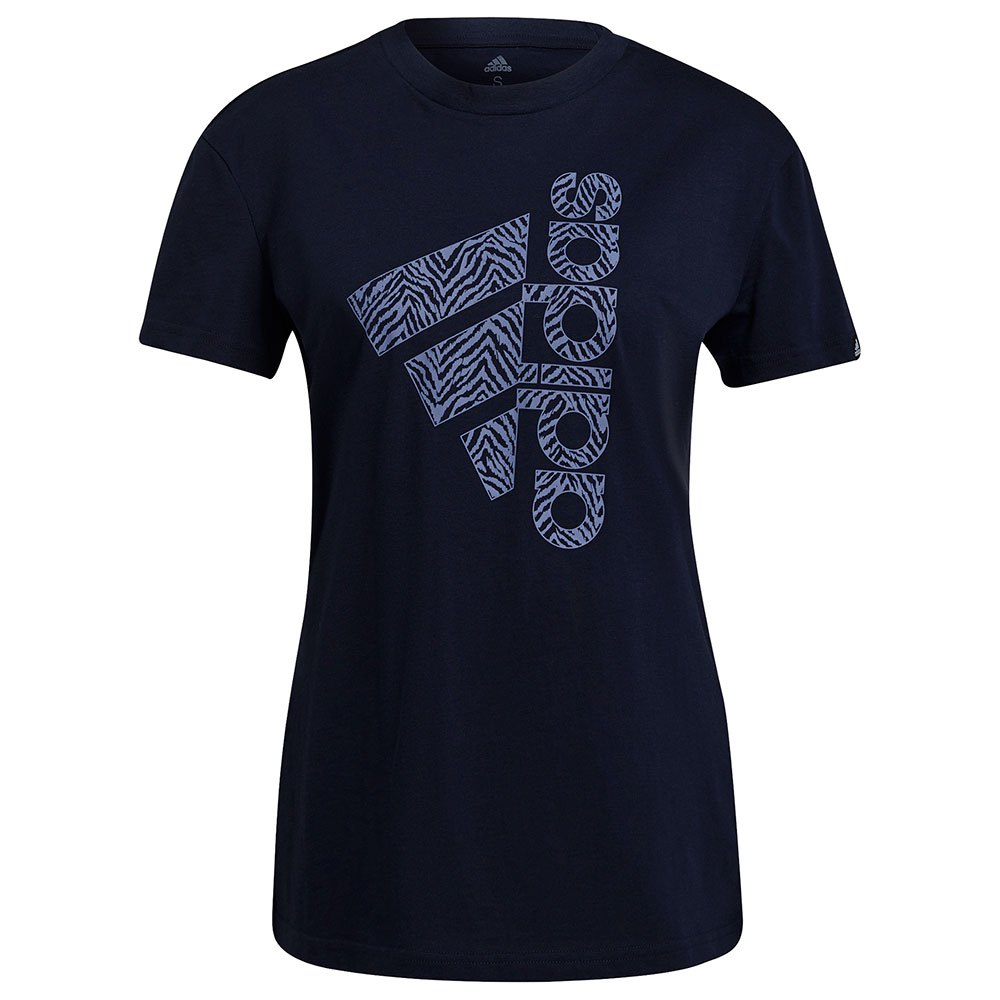Adidas Vertical Zebra Print Shirt Bleu XS