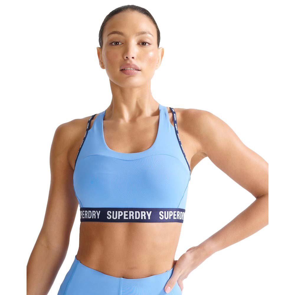Superdry Running Sports Bra Bleu L Femme