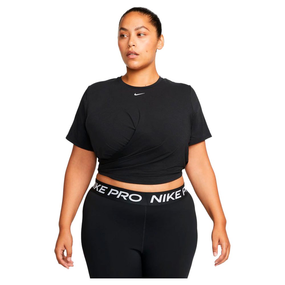Nike Dri Fit One Luxe Twist Standard Fit Short Sleeve T-shirt Noir S Femme