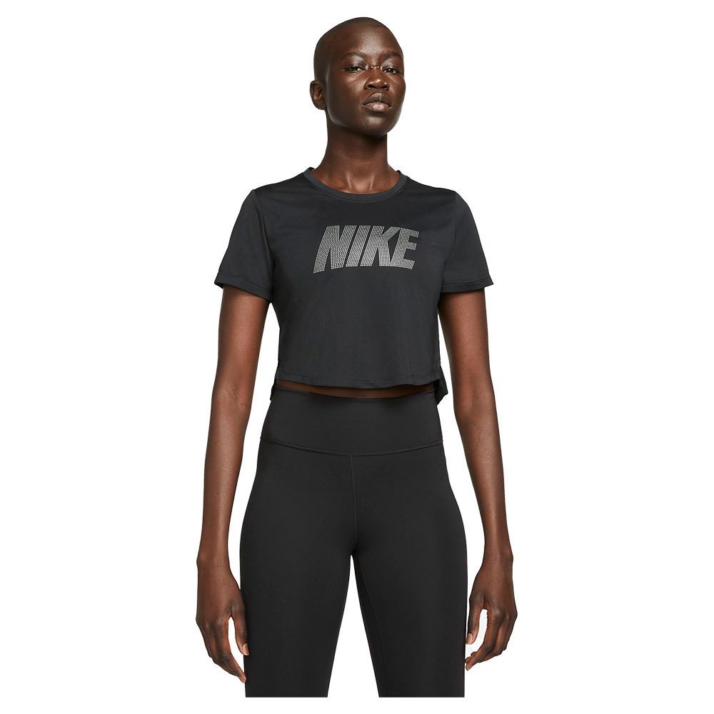 Nike Dri Fit One Standard Fit Graphic Short Sleeve T-shirt Noir S Femme