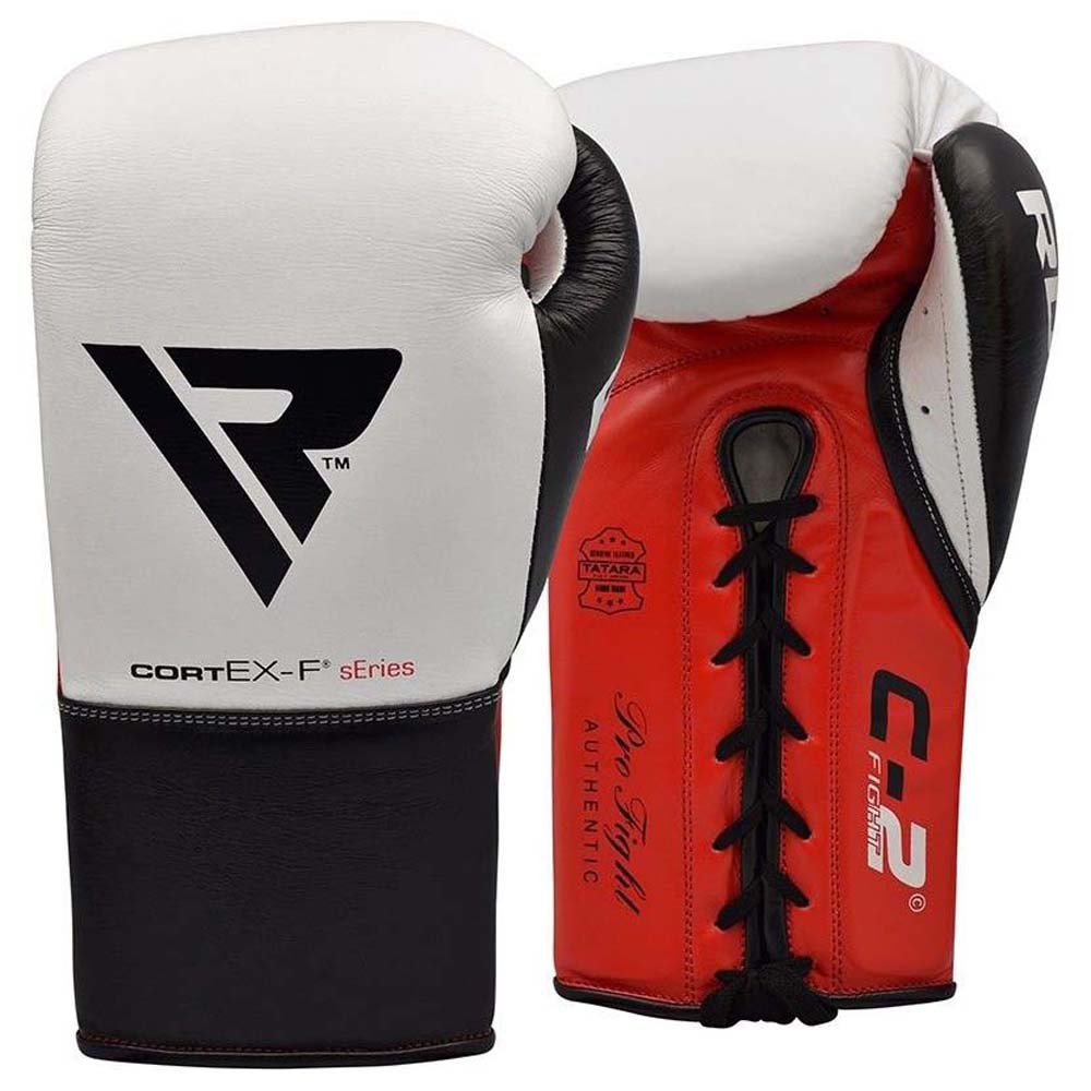 Rdx Sports Gants Boxe C2 Fight Lace Up Leather 10 Oz Red