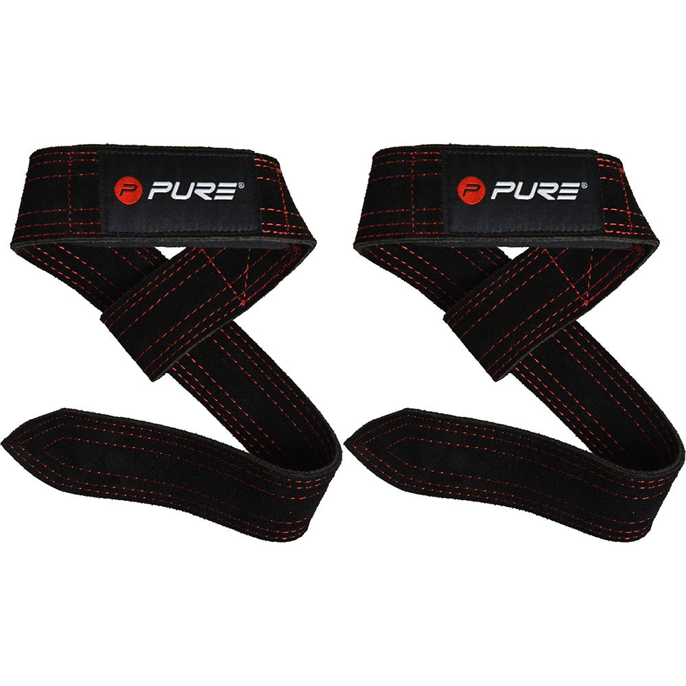 Pure2improve Supports De Poignes Buffle Leather 4x60 cm Black