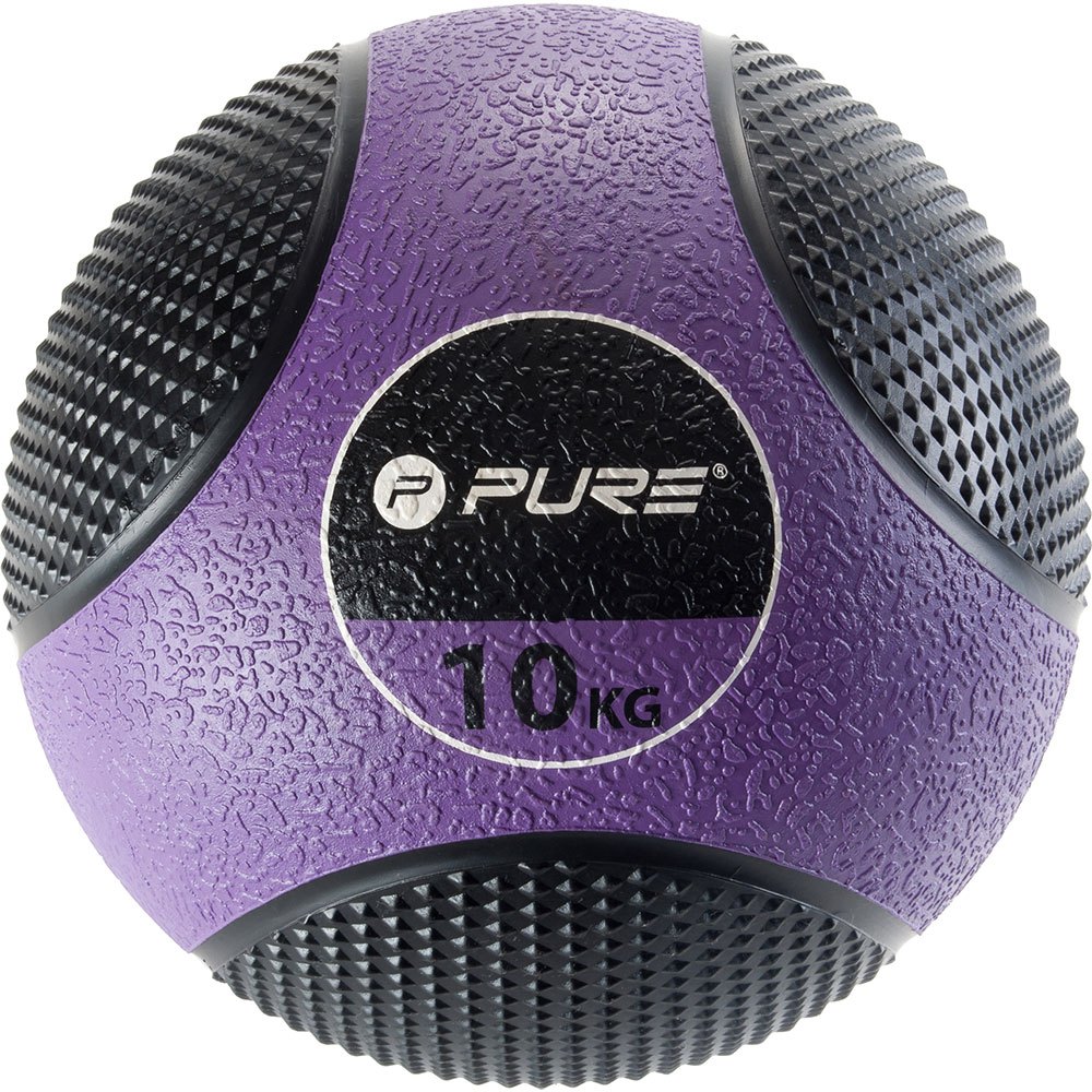 Pure2improve Médicine Ball 10 Kg 10 kg Black / Lilac