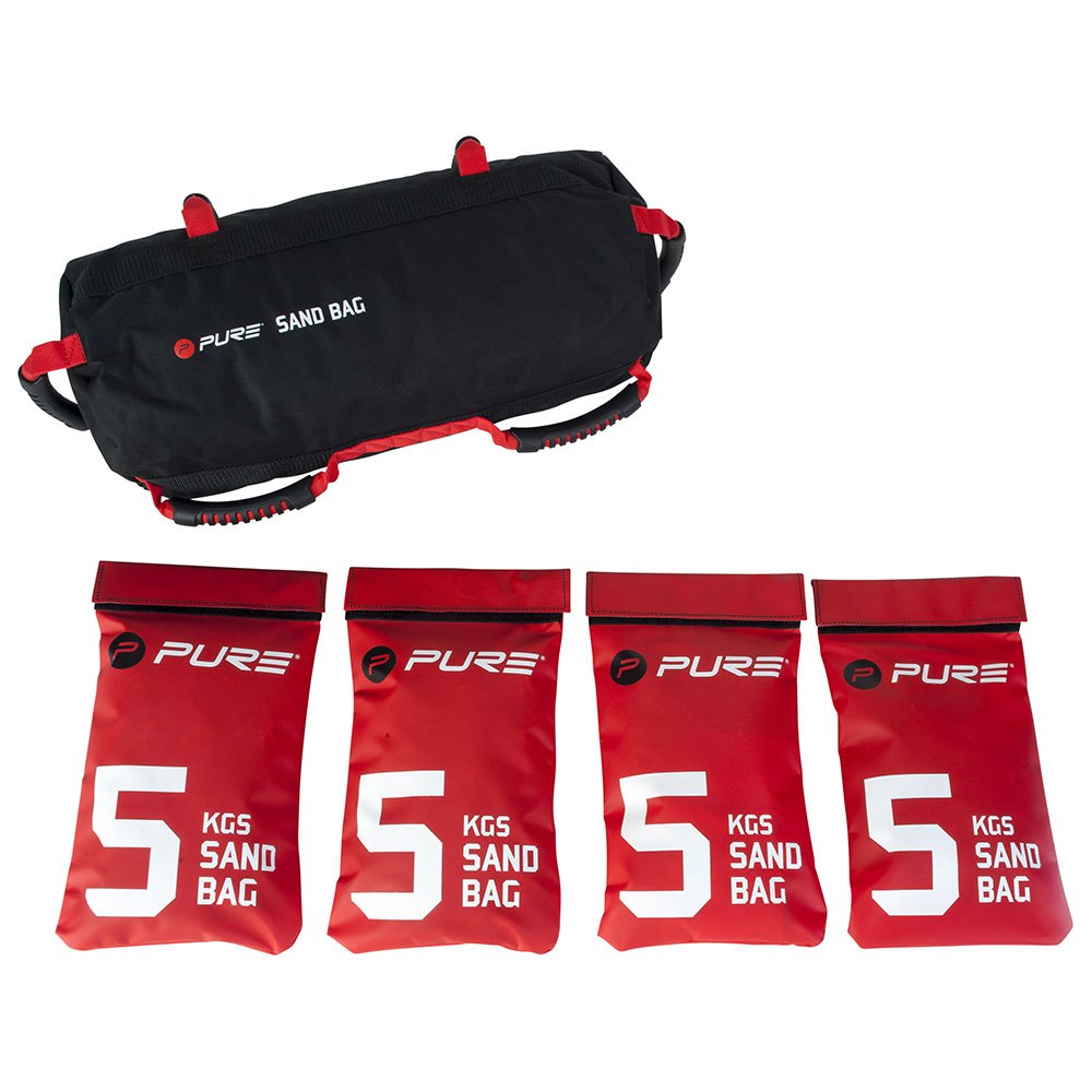 Pure2improve Sac D´alimentation à Poids Réglable Max 20 Kg Up to 20 kg Black / Red