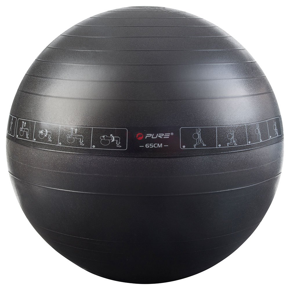 Pure2improve Fitball Noir 75 cm