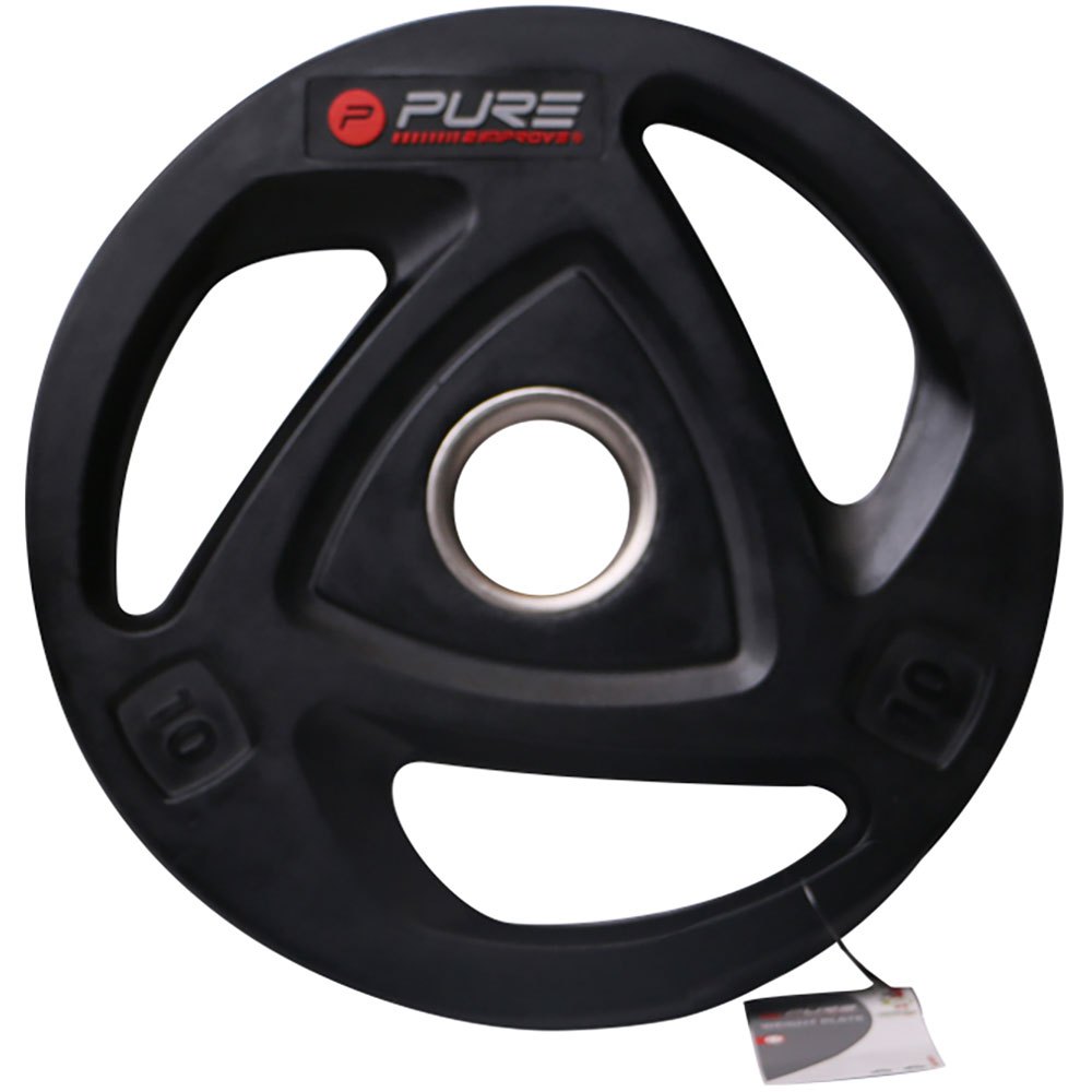 Pure2improve Rubber Coated Weight Plate 10 Kg Noir 10 kg