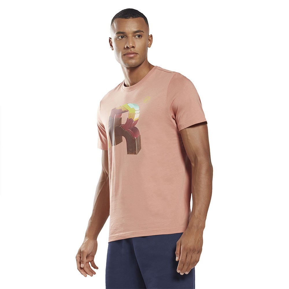 Reebok Graphic Series Big R Cross Section Short Sleeve T-shirt Rose L Homme