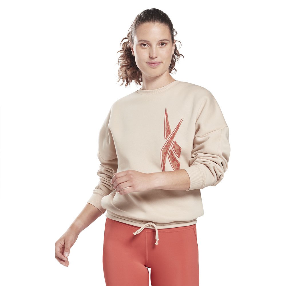 Reebok Modern Safari Cover Up Sweatshirt Beige L Femme