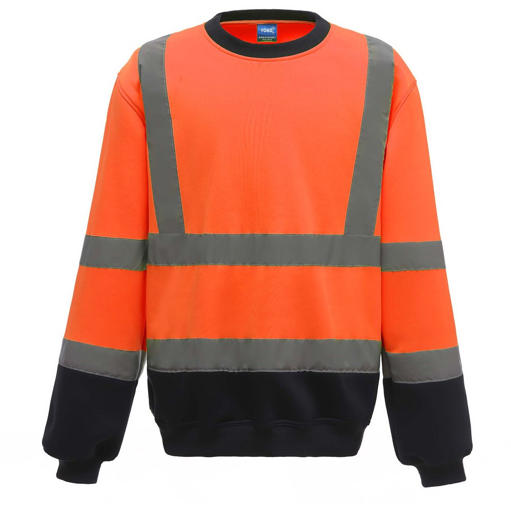 Yoko High Visibility Sweatshirt Yoko Col Rond Orange XL
