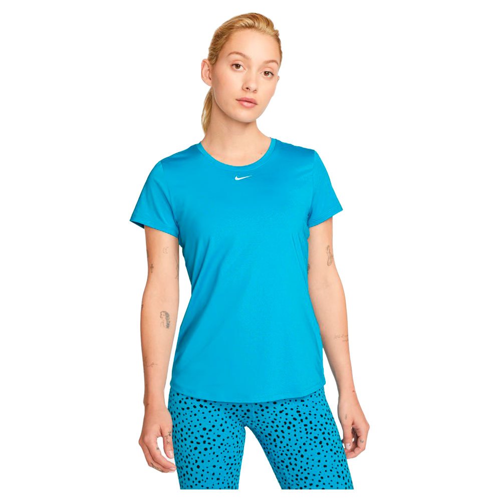 Nike Dri Fit One Slim Fit Short Sleeve T-shirt Bleu M Femme