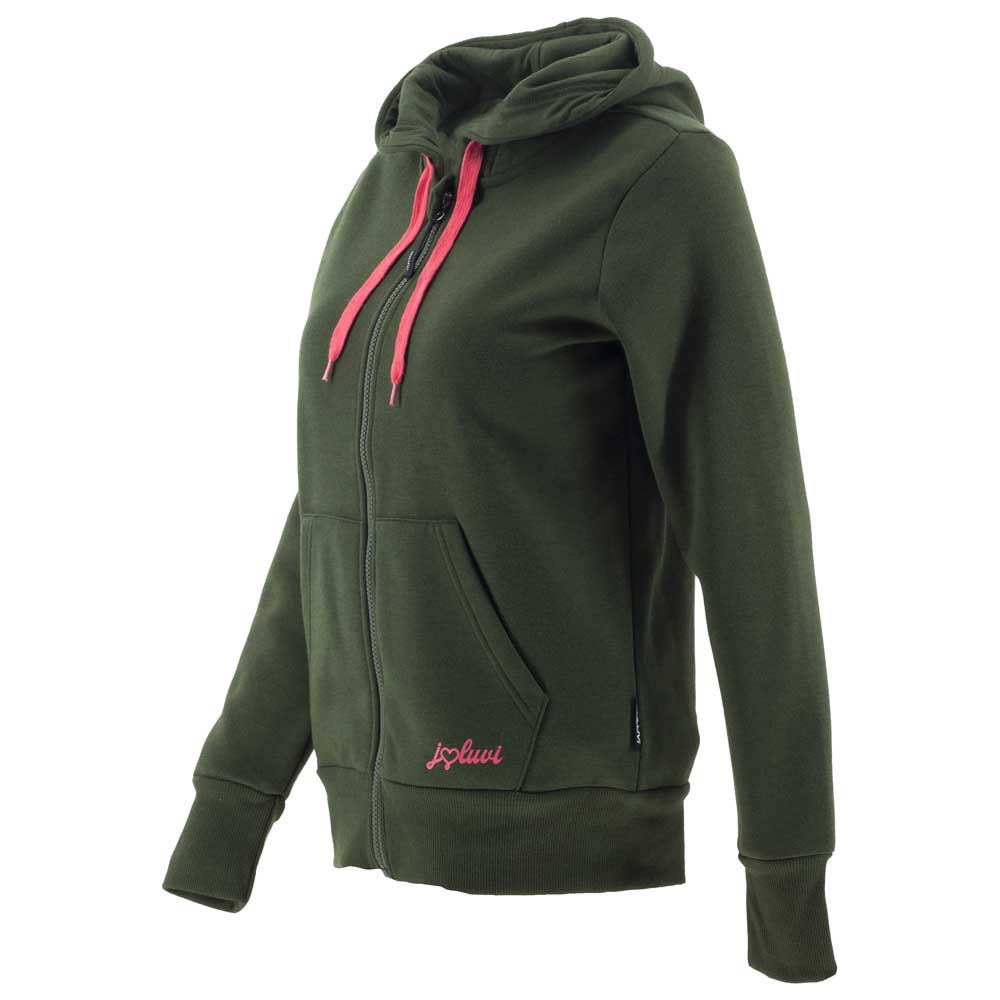 Joluvi Hoodie Full Zip Sweatshirt Vert XL Femme