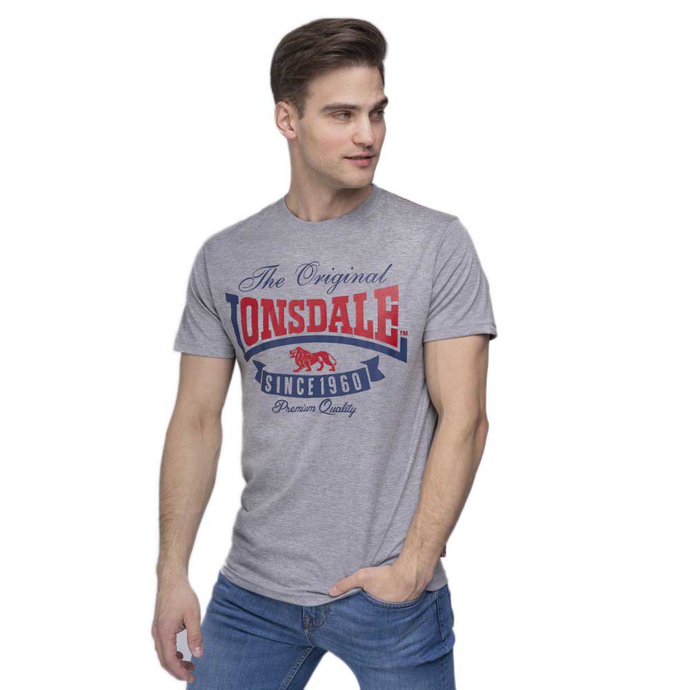 Lonsdale Corrie Short Sleeve T-shirt Gris 3XL