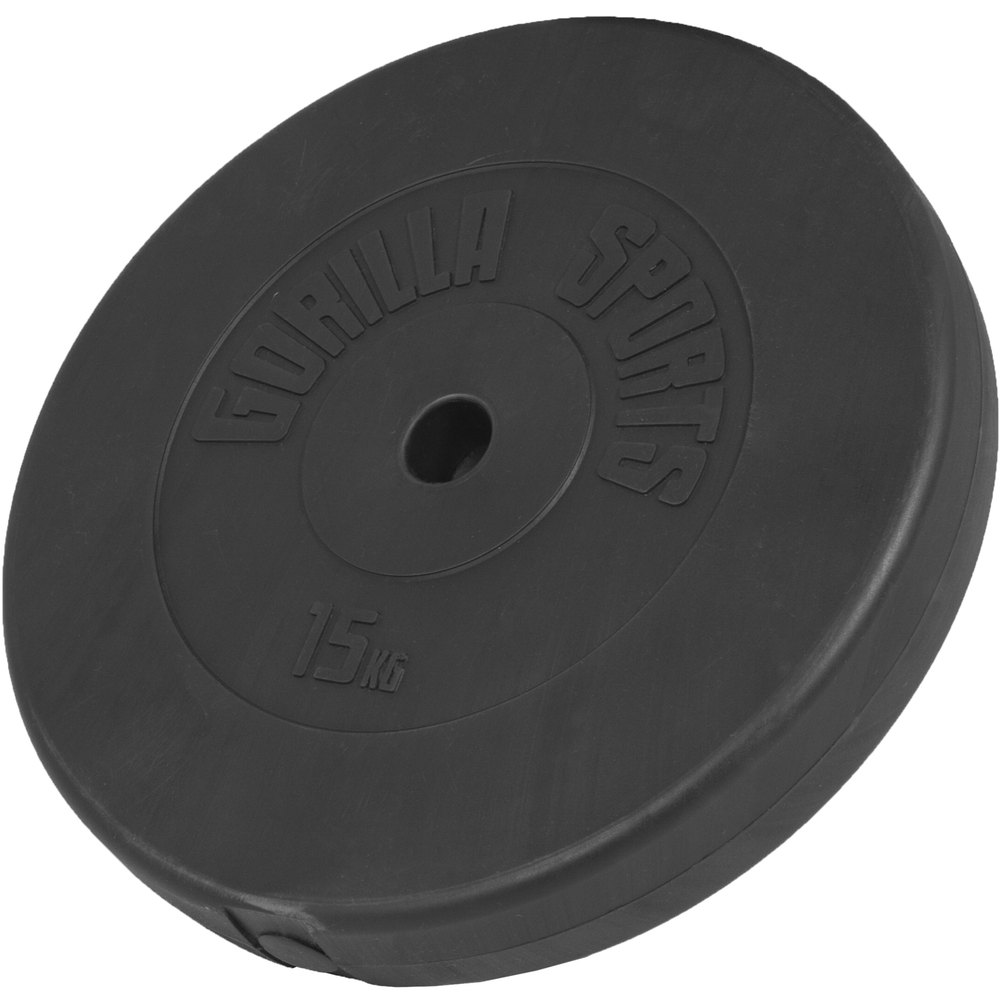Gorilla Sports Plaque De Poids En Vinyle Kg 15 15 kg Black