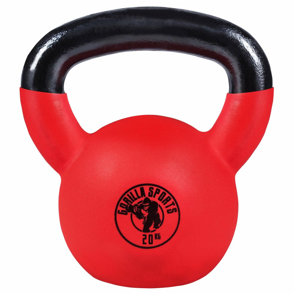 Gorilla Sports Enduit De Caoutchouc Kettlebell 20kg 20 kg Black/Red