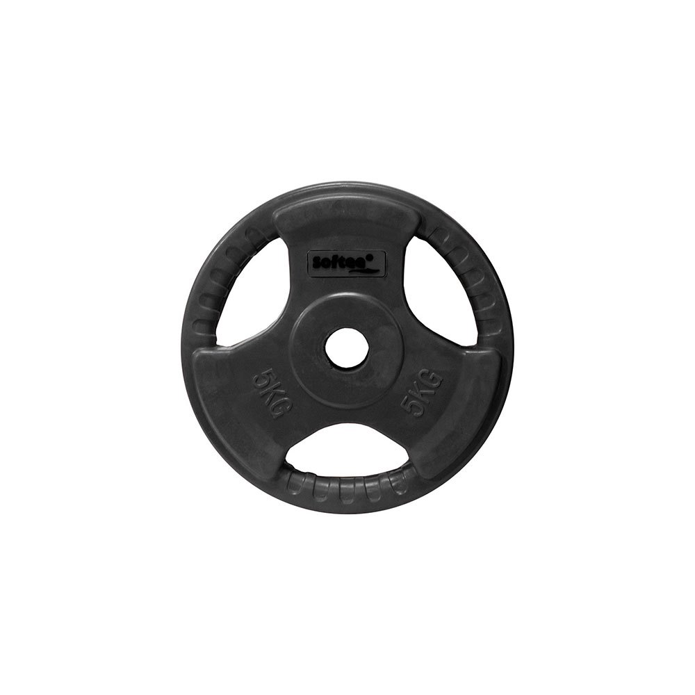 Softee Rubber Coated Weight Plate 5 Kg Noir 5 Kg
