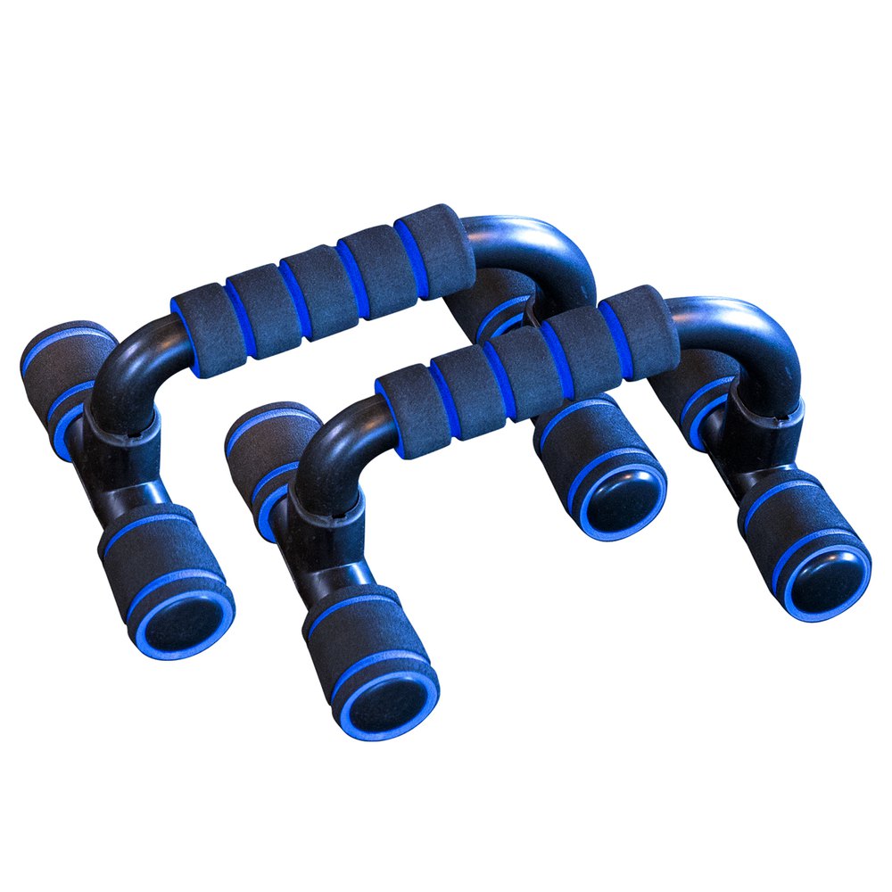 Gladiatorfit Pvc Handles For Pumps/push-ups With Foam Grip Set Of 2 Bleu 21x2x12.5 cm