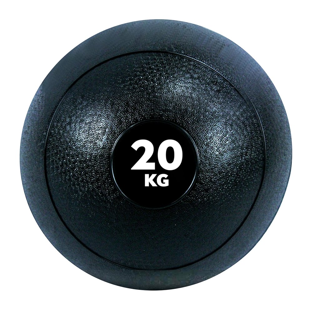Gladiatorfit Slam Ball Rubber Weighted Fitness Ball 20kg Noir 20 kg