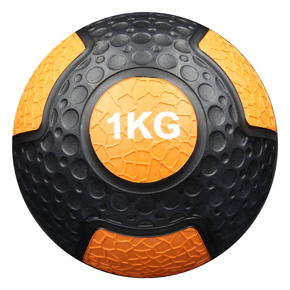 Gladiatorfit Medicine Ball Weighted Ball Made Of Durable Rubber 1 Kg Orange 1 KG
