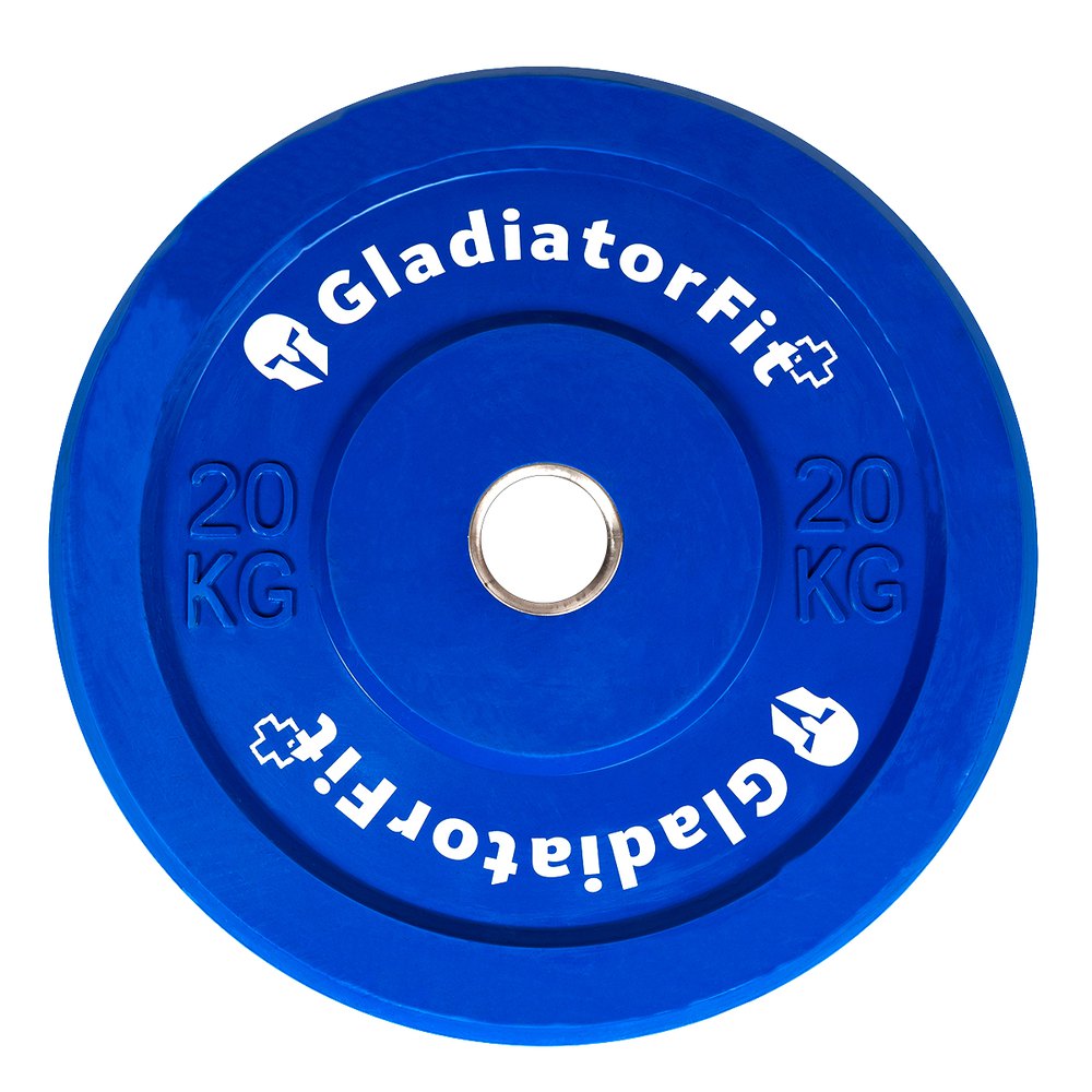Gladiatorfit Olympic Color Disc With Rubber Coating Ø 51mm 20kg Bleu 20 KG
