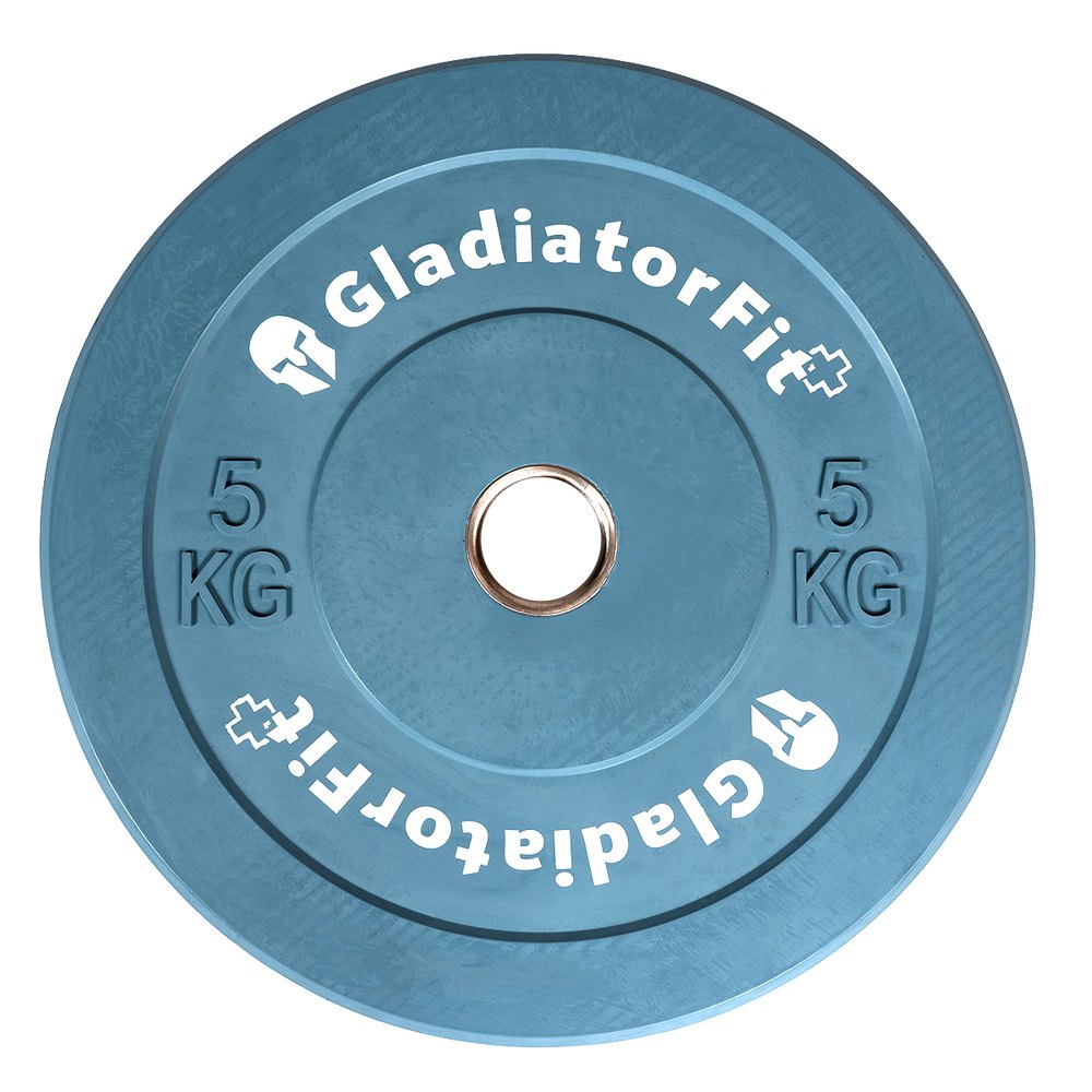 Gladiatorfit Olympic Color Disc With Rubber Coating Ø 51mm 5kg Gris 5 KG