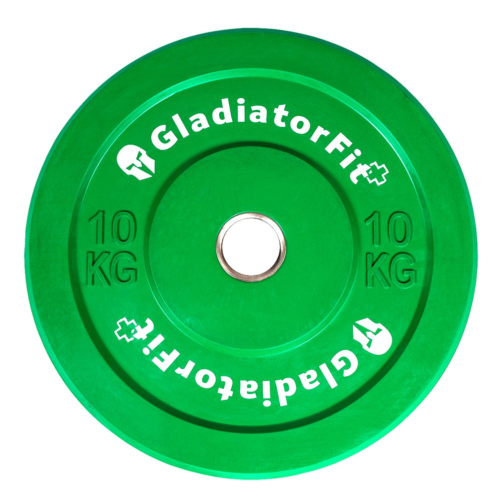 Gladiatorfit Olympic Color Disc With Rubber Coating Ø 51mm 10kg Vert 10 KG