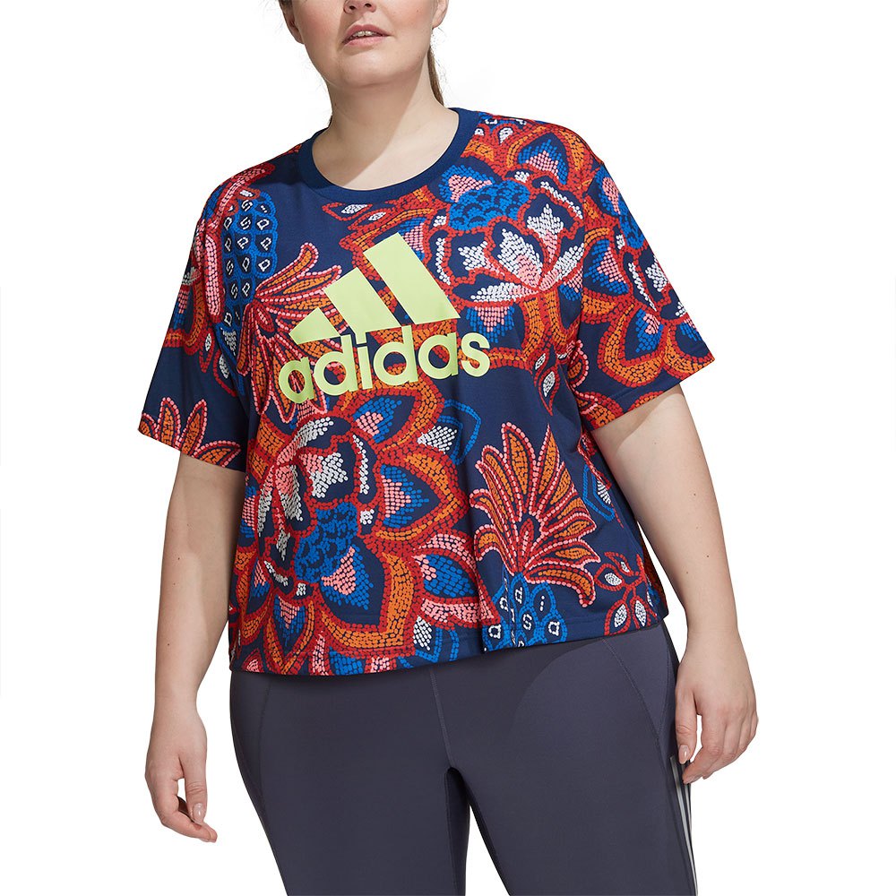 Adidas Farm Rio Graphics Big Short Sleeve T-shirt Bleu 2X Femme