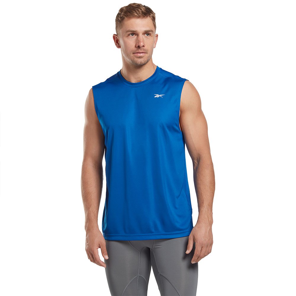 Reebok Workout Ready Sleeveless Tech Sleeveless T-shirt Bleu L Homme